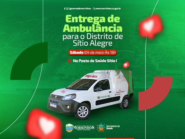 Cerimônia de Entrega de Ambulância em Sítio Alegre