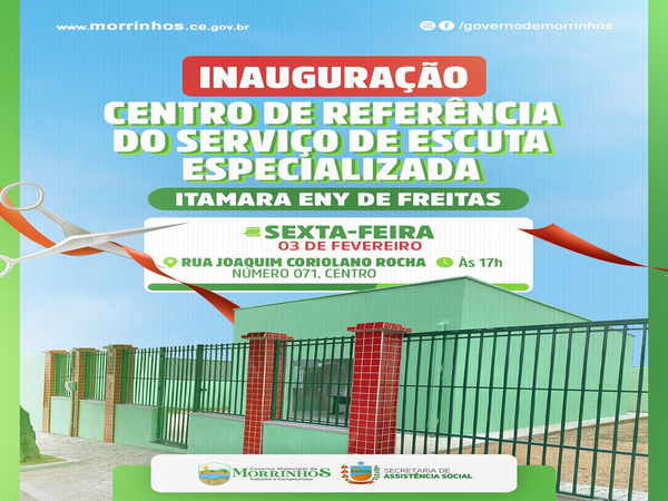Inauguração do Centro de Referência do Serviço de Escuta Especializada em Morrinhos