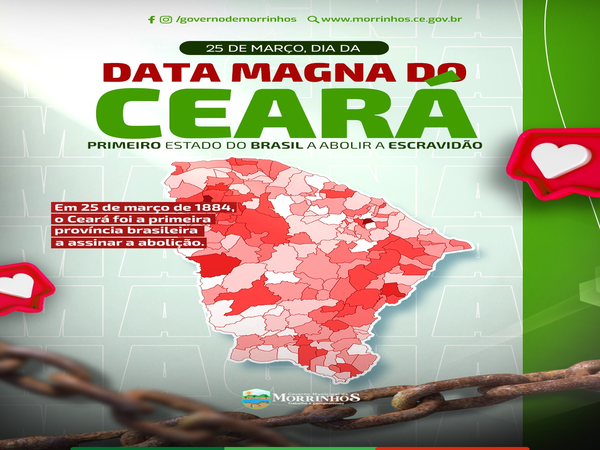 25 de março - Data Magna no Ceará.