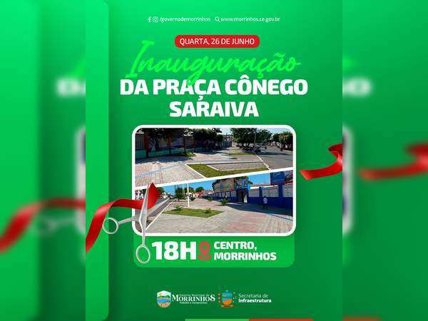 Inauguração da Praça Cônego Saraiva.