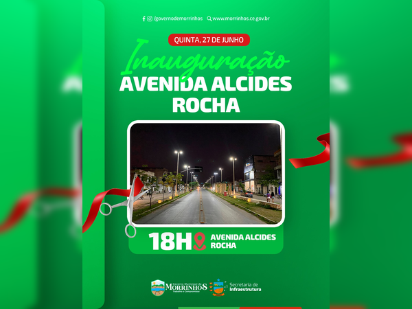 Inauguração da Avenida Alcides Rocha.